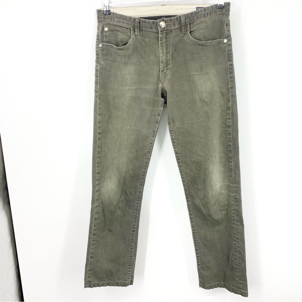 AGAVE Men Size 35 x 31 Jeans Pragmatist Classic Straight Green Stretch Pants‎